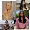 BrittyHair Blonde Wigs for Women 26 Inches Long Straight Layered Wig Middle Part Blonde Layered Wigs Natural Looking Heat Resistant Synthetic Wig for Daily Party Cosplay Use (#Mixed Blonde, 26 Inch)