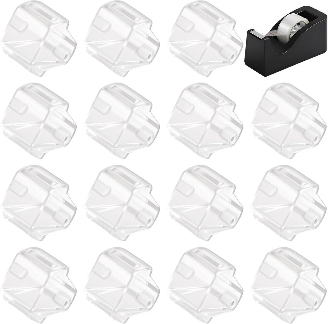 15 Count Tape Dispenser Core Insert Wheel Replacement for Tape Dispenser Roller Refill Holder Parts for Office Home School Supplies (Transparent)