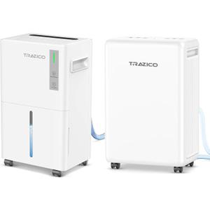 1500 Sq.ft*1 and 2000 Sq.ft *1 Dehumidifie for Basement, Trazico Dehumidifiers for Home Large Room with Drain Hose, Smart Humidity Control, 3 Modes, 24H Timer, Ideal for Bedrooms, Bathroom