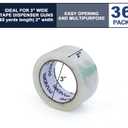 PANDRI Packing Tape, 36 Rolls Heavy Duty Clear Packaging Tape for Shipping Packaging Moving Sealing, 2 inches Wide, 65 Yards Per Roll, Total 2340 Yards