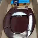 Standard Wood Toilet Seat, Burgundy - 17 Inch - Fits All Standard Size Fixtures - Easy to Install Fantasia by Achim Home Decor