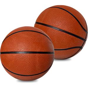 Botabee 5" Rubber Mini Basketballs (2-Pack) - Realistic Bounce and Grip for Indoor and Outdoor Play - Small Basketball for Kids - Durable and Fun, Perfect for Mini Hoops