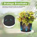 HOSTIC 5 Gallon Flexible Nursery Pots Gallon Pot with Drainage Holes Plastic Plant Container Suitable for Indoor Outdoor Vegetables Flowers Plants 10 PCS, Standard 5 Gallon