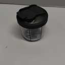 Cute Pill Organizer,Pill Dispenser with 7 Large Compartments,Portable Pill Bottle Box with Wide Opening for Easy Use, Anti-Mix Pills Organizer for Travel,Includes 20 Pcs Sticky Labels(Black)