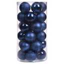 30ct Christmas Ball Ornaments, 2.36" Shatterproof Christmas Tree Decorations, Perfect Hanging Ball for Indoor/Outdoor Holiday Party Decor (Dark Blue)