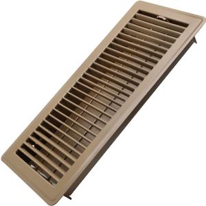6x14 Inch Floor Vents Heavy Duty Floor Registers, Floor Air Vent Covers for Home Floor Wall Ceiling, Rust Proof Finish Registers Grilles & Vents - Brown