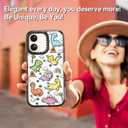 Magnetic for iPhone 16 Magsafe Case Cute - Durable Shockproof 6.6 ft Drop Impact Phone Case - Black Funny Baby Dinosaur Design for iPhone 16 6.1"