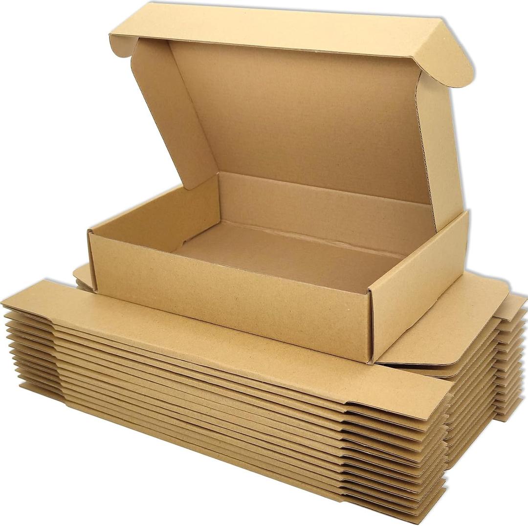 7x5x2 inches Small Shipping Boxes Set of 50 - Brown Mailer Corrugated Cardboard Boxes for Shipping Packaging Mailing Products