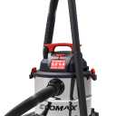 Shop Vacuum Wet and Dry 5 Gallon 4 HP Stainless Steel Wet Dry Vac with Powerful Suction and Blowing Function, Portable 3 in 1 Shop Vacuum for Home, Garage, Car, Jobsite and Workshop, EM18115