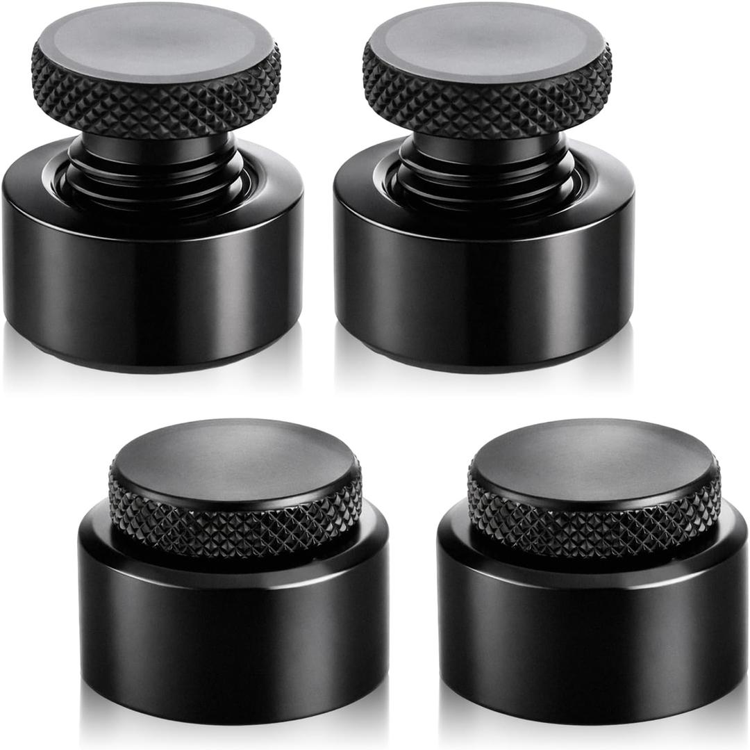 4 Pcs Adjustable Screw Jack, 0.79"-1.18" Range, Steel Mini Screw Machinist Jack Stand with 1 Ton Capacity, for Furniture Leveling, Large Machine Support, Workshop