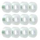 Clear Tape Refills Rolls for Dispenser, Transparent Tape, 12 Rolls, 1 inch Core, 3/4 inch x 900 inches