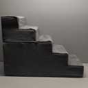 EHEYCIGA Dog Stairs for High Bed 22.5" H, 5-Step Dog Steps for Bed, Pet Steps for Small Dogs and Cats, Non-Slip Balanced Pet Ramp Indoor, Grey