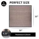 1PC Stair Treads Non-Slip Washable Peel and Stick Stair Treads for Wooden Steps Indoor Reusable Stair Carpet Treads Adhesive Stair-Runner Rugs for Kids and Dogs Elder30"x30"Black)