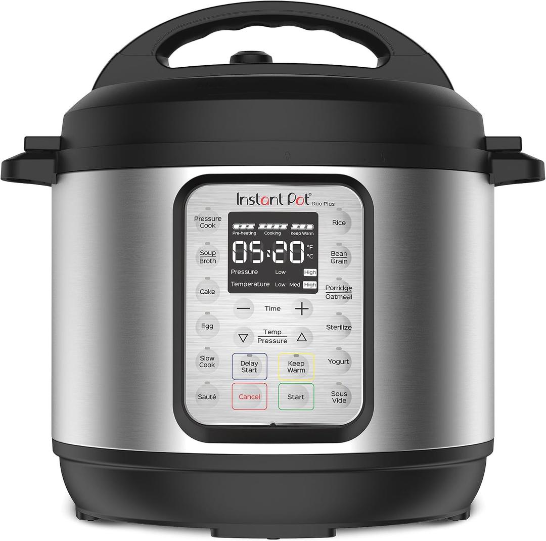Instant Pot Duo Plus 9-in-1 Multicooker, Pressure Cooker, Slow Cook, Rice Maker, Steamer, Saut, Yogurt, Warmer & Sterilizer, Includes App with Over 800 Recipes, Stainless Steel, 6 Quarts