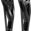 8" Tall Pullback Handlebar Risers 1" Clamping CNC One-Piece Gloss Black Fit for Harley Dyna Sportster M8 Softail Street Bob Low Rider ST Standard FXST FXBB FXBBS FXLRS FXLRST 2018-2024