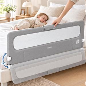Bed Rail for Toddler,71''L One-Button Swing Down Bed Guard