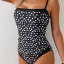 B2prity One Piece Swimsuit for Women Tummy Control Slimming Bathing Suit Color Block Swim Suit Modest Swimwear (S)