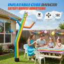 6ft Rainbow Sky Air Puppet Dancer Inflatable Waving Tube Man with Lights & Built-in Blower - Wacky Waving Dancing Tube Guy for Business Promotion Stand Out Christmas Advertising