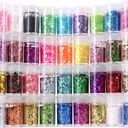Chunky and Fine Glitter Mix, Estanoite 36 Colors Chunky Sequins & Fine Glitter Powder Mix, Cosmetic Makeup Flakes for Face Body Eye Nail Art Resin Epoxy