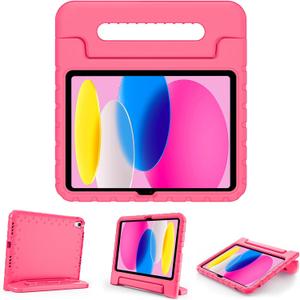 ProCase Kids Case for iPad A16 11th Generation 2025/iPad 10th Generation 2022 with Pencil Holder, iPad 11/10 Case Shockproof Lightweight Cover with Stand Convertible Handle for Children -Pink