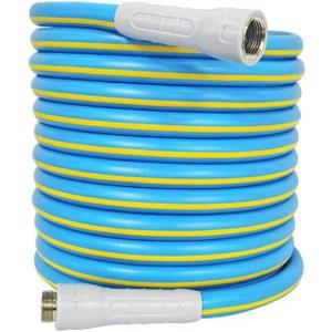 HQMPC Hose Garden Hose With 5/8 in. x 30 ft. Water Hose Heavy Duty Durable Material Water Hose with Solid Fittings (BLUE)