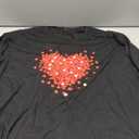 Plus Size Valentines Shirts for Women Heart Print Graphic Tees Teacher Valentine Shirt Casual Tops (5X-Large Plus, Black)