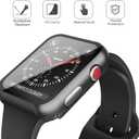 2 x 3 Pack Multi-Color Cases with Tempered Glass Screen Protector for Apple Watch Series 7/8/9 45mm, Navy Blue + Wine Red(Dark Red) + Pine Green, Smooth Touch, Easy Installation, Full Screen Shield, High Protection