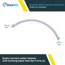 SharkBite 3/4 Inch x 3/4 Inch FIP x 24 Inch Stainless Steel Braided Flexible Water Heater Connector, Push To Connect Brass Plumbing Fitting, PEX Pipe, Copper, CPVC, PE-RT, HDPE, U3088FLEX24LF