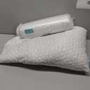 QUTOOL Cooling Pillow for Sleeping, CertiPUR-US Shredded Memory Foam Queen Pillows Set of 2, Cool Pillow for Hot Sleepers Adjustable Firm Pillow for Side, Back, Stomach Sleepers Soft Yet Support,White