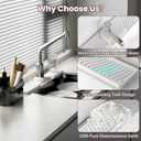 Diatomite Faucet Mat for Kitchen Sink - Fast Drying Sink Splash Guard, Multi-Slope Fast Self-Draining Stone Sink Mat for Kitchen Faucet, Sink Faucet Mat Splash Guard Keep Countertops Dry (23.6"x4.5")