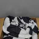 Caressma Black White Comforter Set Full Size, 3 Pieces Buffalo Plaid Comforter Bedding Set, Checkered Grid Fluffy Home Decor for All Seasons