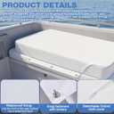 Pinkunn 30 x 18 x 3.1 Thick Boat Seat Cushion for 65 Quart Cooling Tank, Yacht Deck, Summer Outdoor Fishing Accessories, White