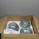 Gray Green Glass Pendant Lights Kitchen Island Lighting Globe Pendant Light Fixtures Modern Pendant Lighting for Kitchen Island Bedroom Living Dining Room Light Fixture(9.84in, 3-Pack)