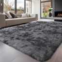Sour Lemon Area Rugs 9x12 Living Room, Grey Large Area Rug Shag Shaggy Carpet Soft Plush Furry Bedside Rug, Machine Washable Area Rugs for Bedroom Kids Girls Boys Home Decor Anti Slip