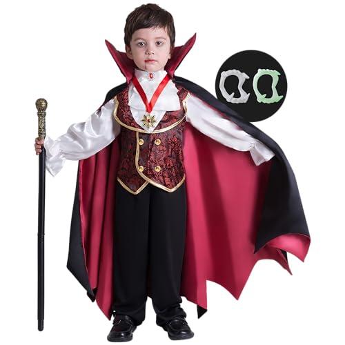 Spooktacular Creations Halloween Gothic Vampire Costume Kids, Deluxe Halloween Vampire Costumes for Dress Up, Role Play S