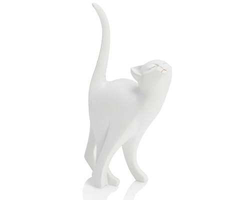 AMOIENSIS White Cat Statue Modern Abstract, Home Office Shelf Decor, 7-Inch Vibrant Assorted Colors, Easy to Match Any Decor Style