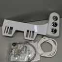 Hibbent Bidet Attachment for Toilet, Self Cleaning Dual Nozzle, Hot & Cold Water Spray Non-Electric Mechanical Bidet Toilet Seat for Rear or Female Washing Sanitizing, Adjustable Water Pressure, White