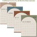 Calendar 2026-2027 - 18 Months Wall Calendar from January 2026 - June 2027, 2026 Wall Hanging Calendar Planner with Thick Paper, 12" x 14.5", Beige