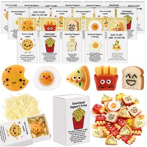 Bulk Employee Appreciation Gift for Social Worker Coworker Office Thank You Small Funny Desk Pets Cute Resin Ornament Party Favor Positive Volunteer Emotional Card Box(25 Set, Toast)