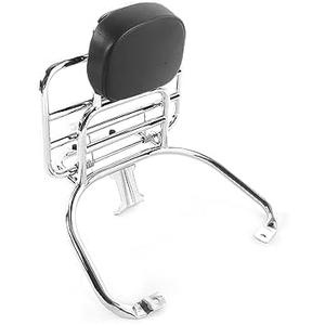 Rear Luggage Rack, Silver Rear Luggage Rack with Backrest Cushion Fit for Sprint Primavera 5 125 15 25 3 GTS Luggage Carrier Bracket