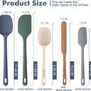 ChefAide 5 Pieces Silicone Spatula Set, Food Grade Rubber Spatula, Upgrade Strong Handle with Ergonomic Grip, Heat Resistant Up to 600F for Nonstick Cookware, Cooking