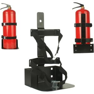 Fire Extinguisher Mount,Heavy Duty Vehicle Bracket Compatible with 20lb ABC, 10lb CO2 or a 15lb CO2 Fire Extinguishers (Black)