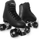 Roller Skates for Women or Men with PU Leather High-top Double Row Rollerskates, Unisex-Adult Indoor Outdoor for Beginners, 