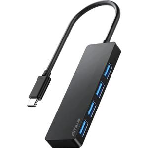 USB C Hub, 4 Ports USB 3.0 Hub Splitter with 5Gbps Data Transfer, USB C Splitter for Type C MacBook, Mac Pro, iMac, Surface, XPS, Flash Drive, Mobile HDD