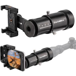 Extendable Scope Camera Adapter  Smartphone Mount for Outdoor Photography  Compatible with Most Eyepieces and Adjustable for Eye Relief (Alum Telescopic Single View 33~46mm - L)