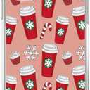 Rewput Winter Christmas Holidays Phone Case for iPhone 15, Cute Snowflake Coffee Candy Pattern Case for Teens Girls Boys, Trendy Design TPU Bumper Case for iPhone 15