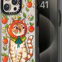 Compatible for iPhone 15 Pro Max Case Cute Aesthetic - Durable Shockproof 6.6 ft Drop Impact Phone Case Cover with Funny Fashion Kitty Cat 6.7" Black