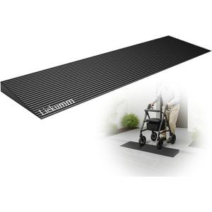 LIEKUMM 1.2" Rise Rubber Threshold Ramp for Doorways & Home Steps, 2500 lbs Heavy Duty Wheelchair Door Ramp, Non-Slip Indoor Outdoor Transition, 35.5" Wide, Cuttable