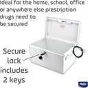 Helix - All-Metal Lockable Drugs Security Chest 12.5" x 7.25" x 8" - Ideal for Schools, Nursing Homes, Camps - Securing Valuables - Rugged Security - Durable Steel Construction, Spacious Interior