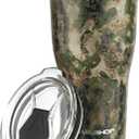 HAUSHOF 20 oz Tumbler, Stainless Steel Vacuum Coffee Tumbler, Durable Insulated Tumbler Cups for Hot and Cold Drinks, Portable Water Tumbler with Lid for Office, Camping, Sports (Camo Green)